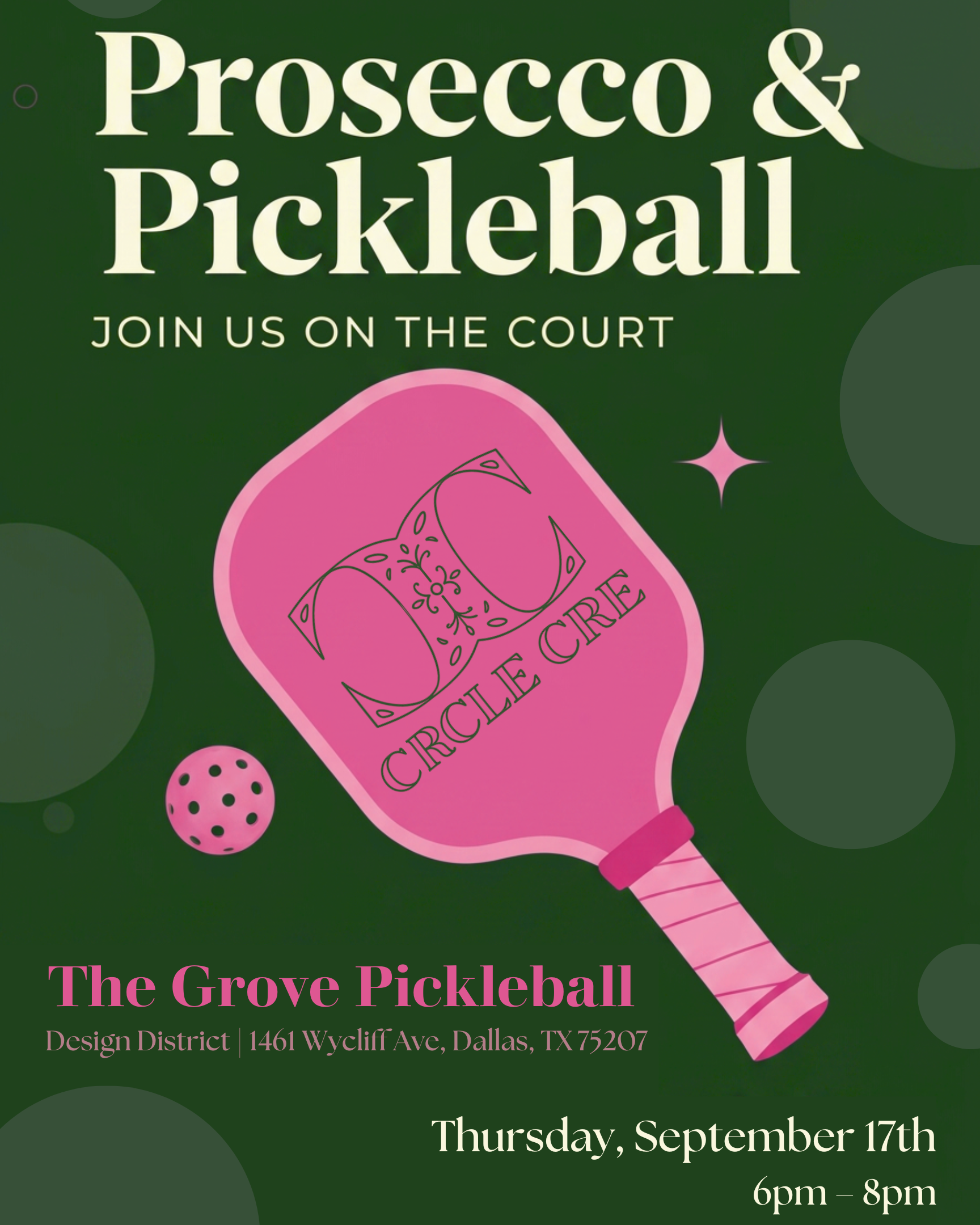 CRCLE Prosecco & Pickleball