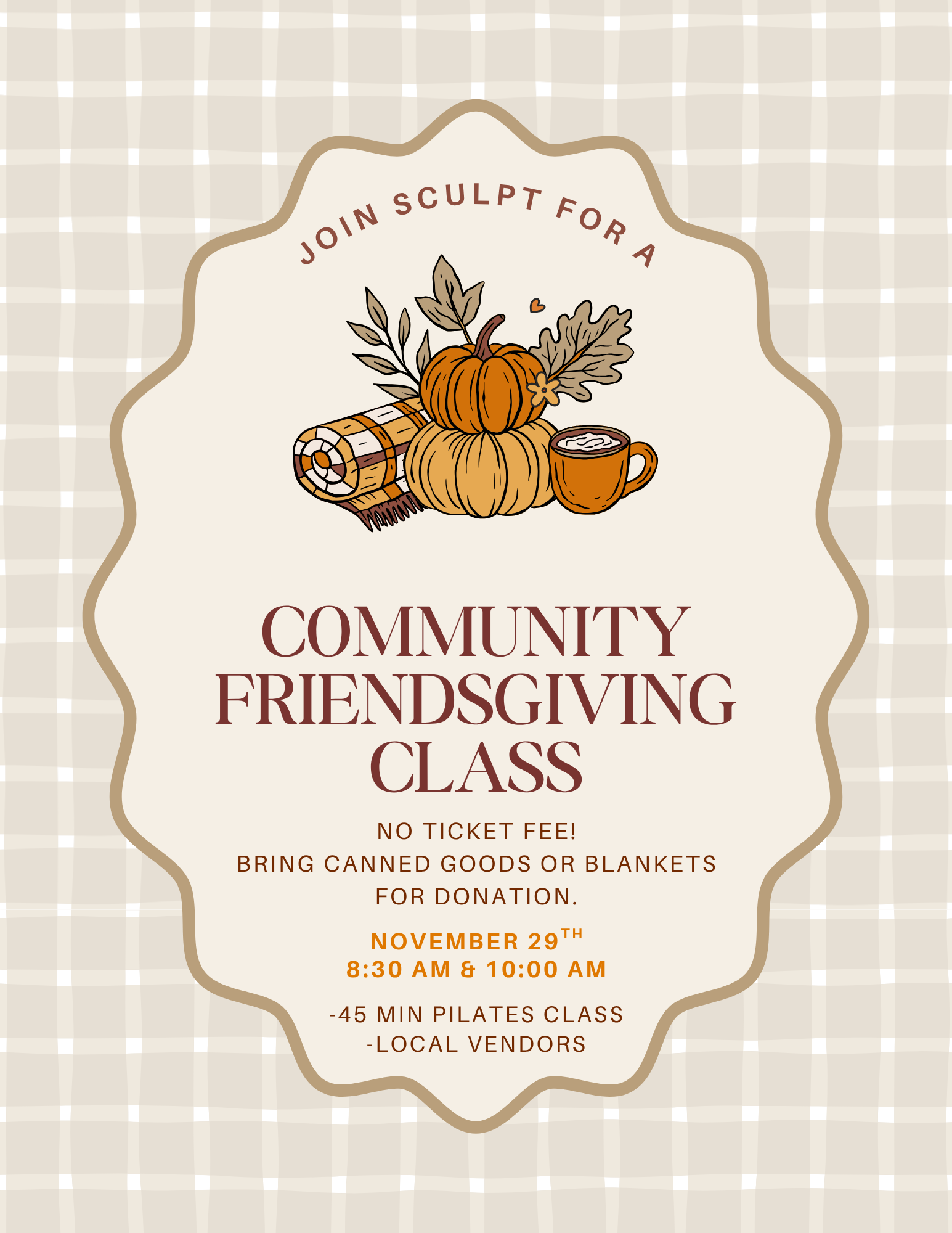 Community Friendsgiving at Sculpt Fitness
