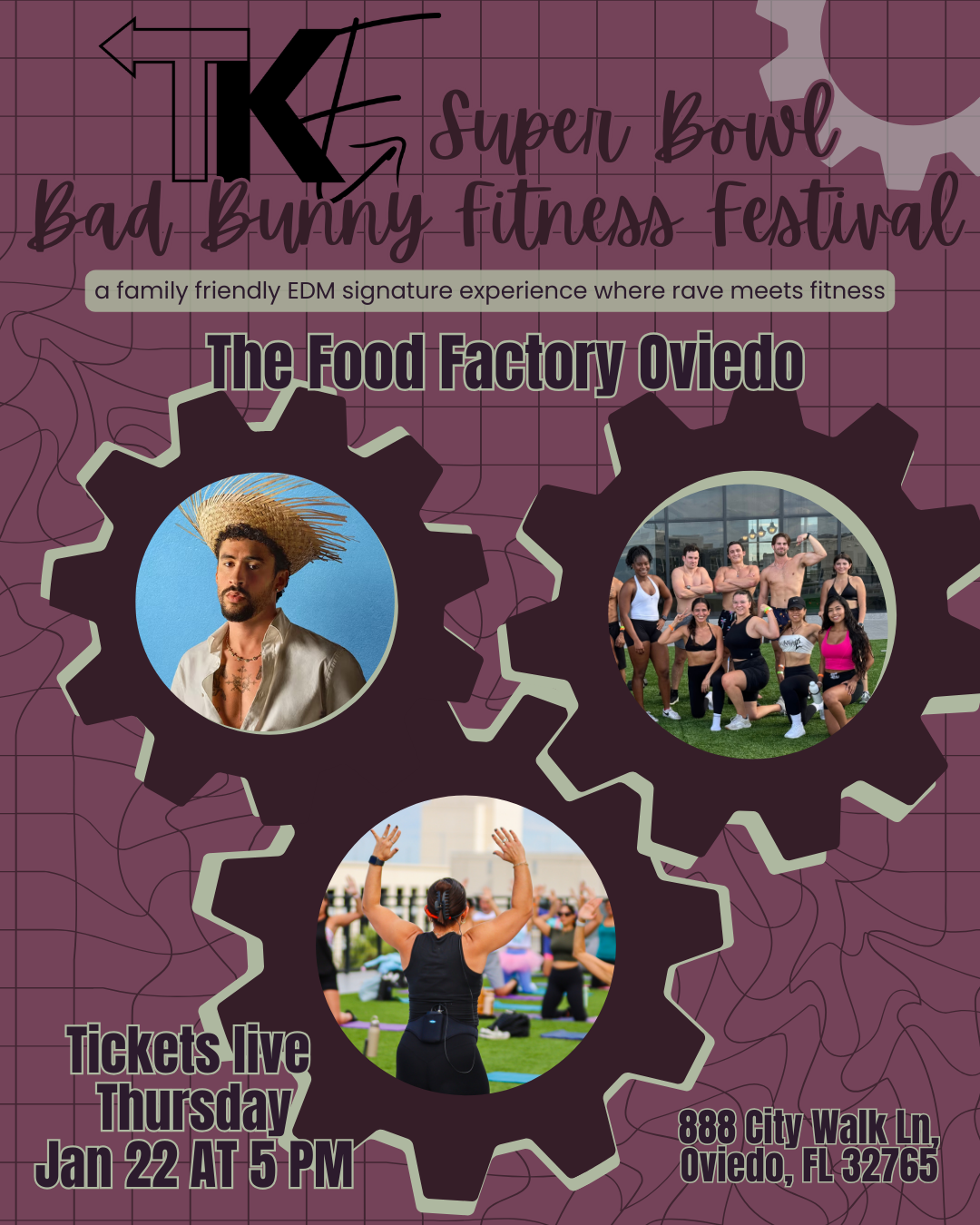 TKE Super Bowl Bad Bunny Fitness Festival